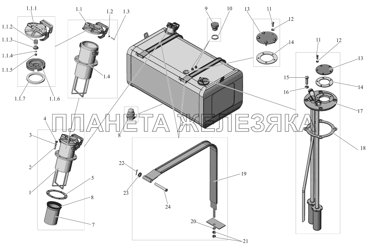 Бак топливный 152062-1101010-02 МАЗ-251