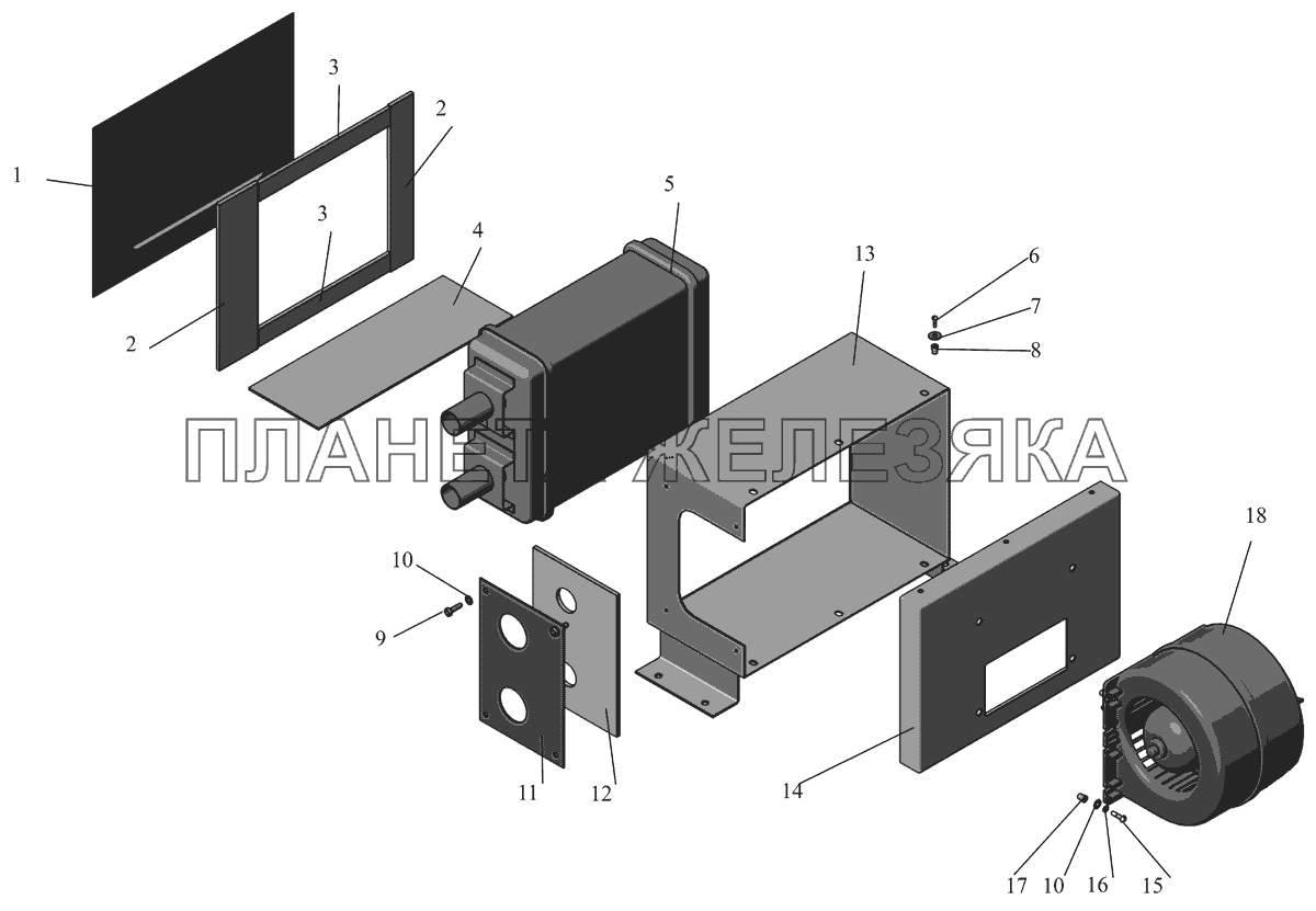 Отопитель салонный 103000-8110002-01 МАЗ-251