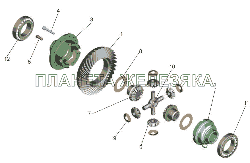 Дифференциал МАЗ-256 (вариант)