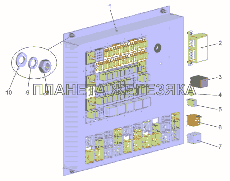 Установка блока коммутации МАЗ-256 (вариант)