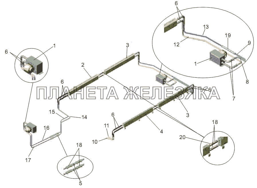 Установка системы отопления в салоне МАЗ-256 (вариант)