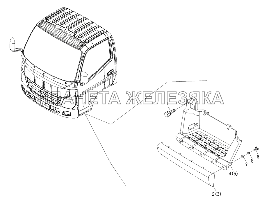 Подножка Foton-BJ1039 Подножка Foton-BJ1039