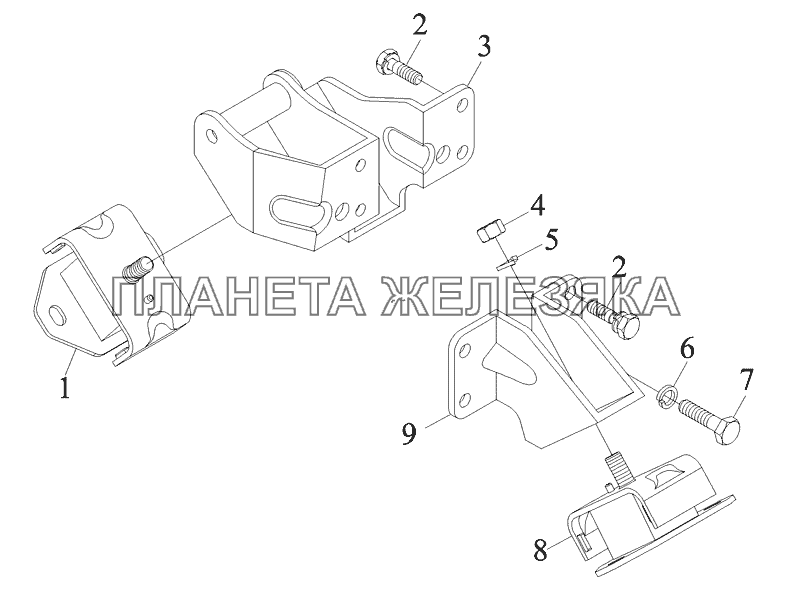 Подвеска двигателя Foton-BJ1039 Подвеска двигателя Foton-BJ1039