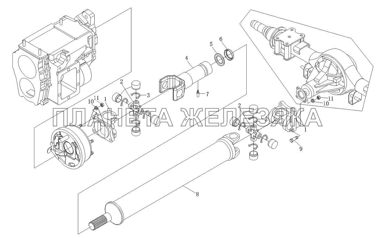 Вал карданный Foton-BJ1039 Вал карданный Foton-BJ1039