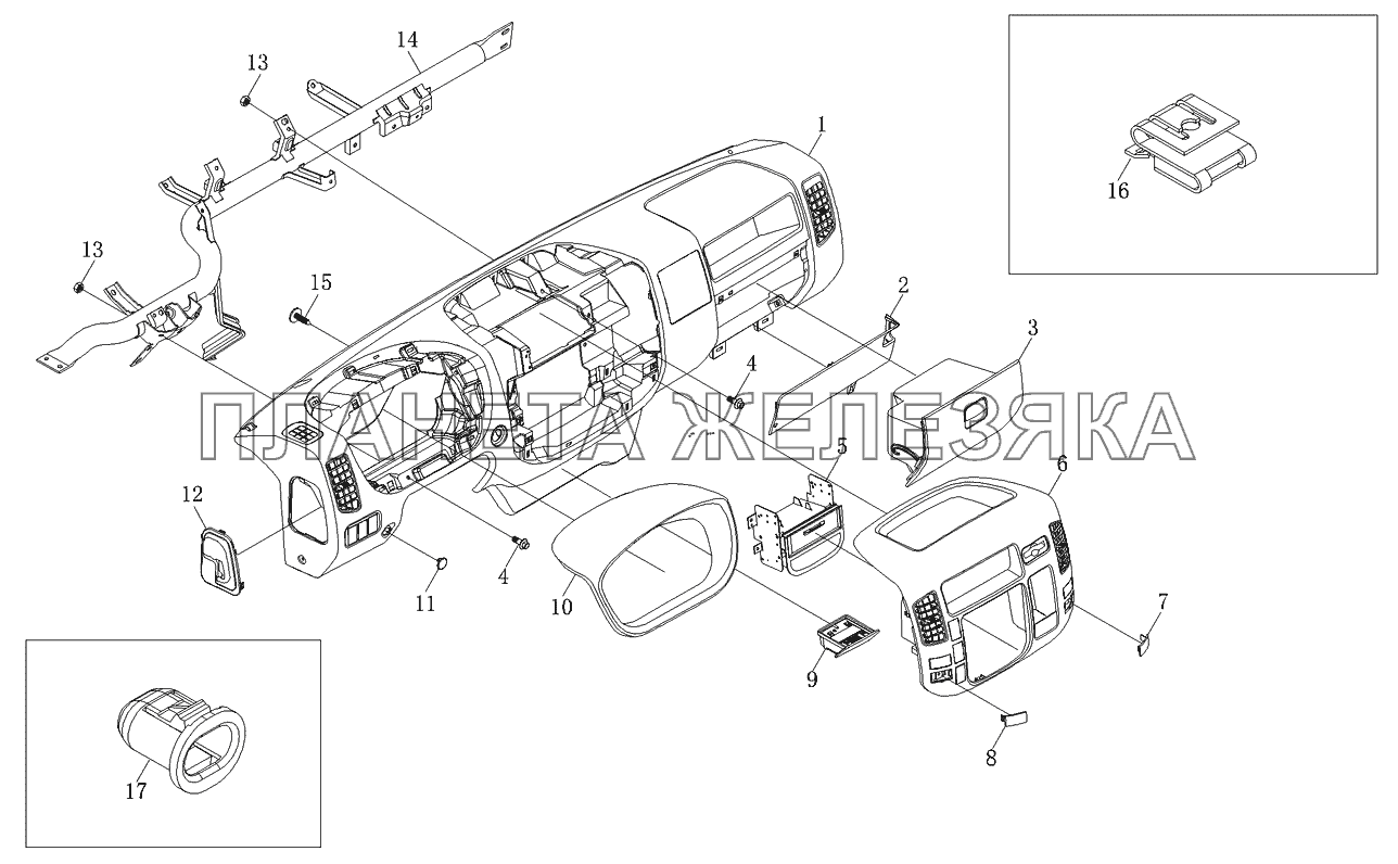 Панель приборов Foton-BJ1039 Панель приборов Foton-BJ1039