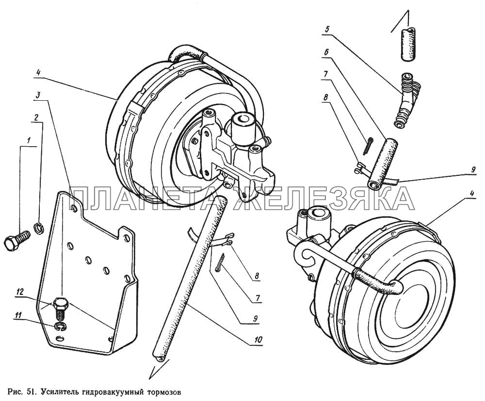 Усилитель гидровакуумный тормозов ГАЗ-14 (Чайка)
