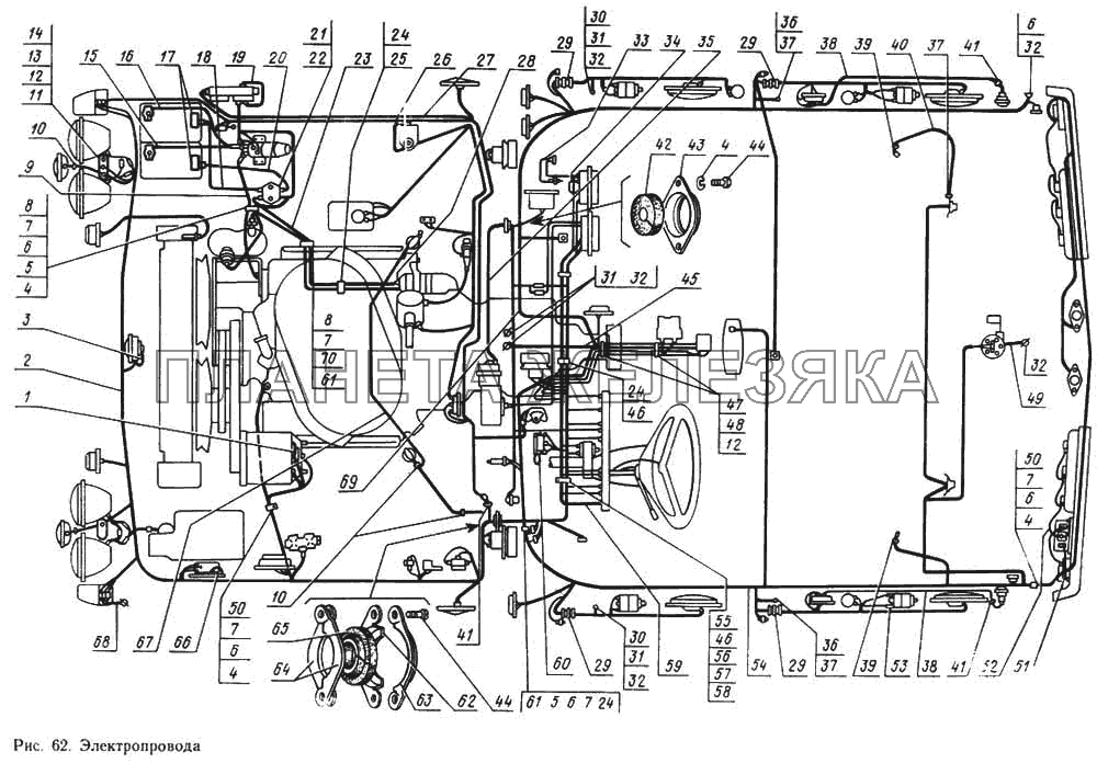 Электропровода ГАЗ-14 (Чайка)