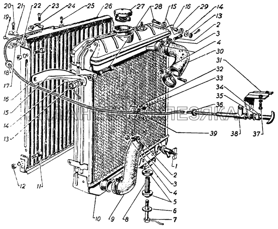 Радиатор ГАЗ-21