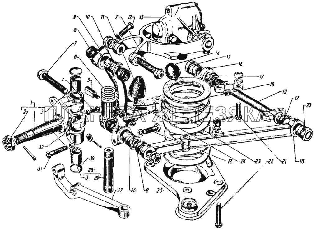 Передняя подвеска в сборе ГАЗ-21