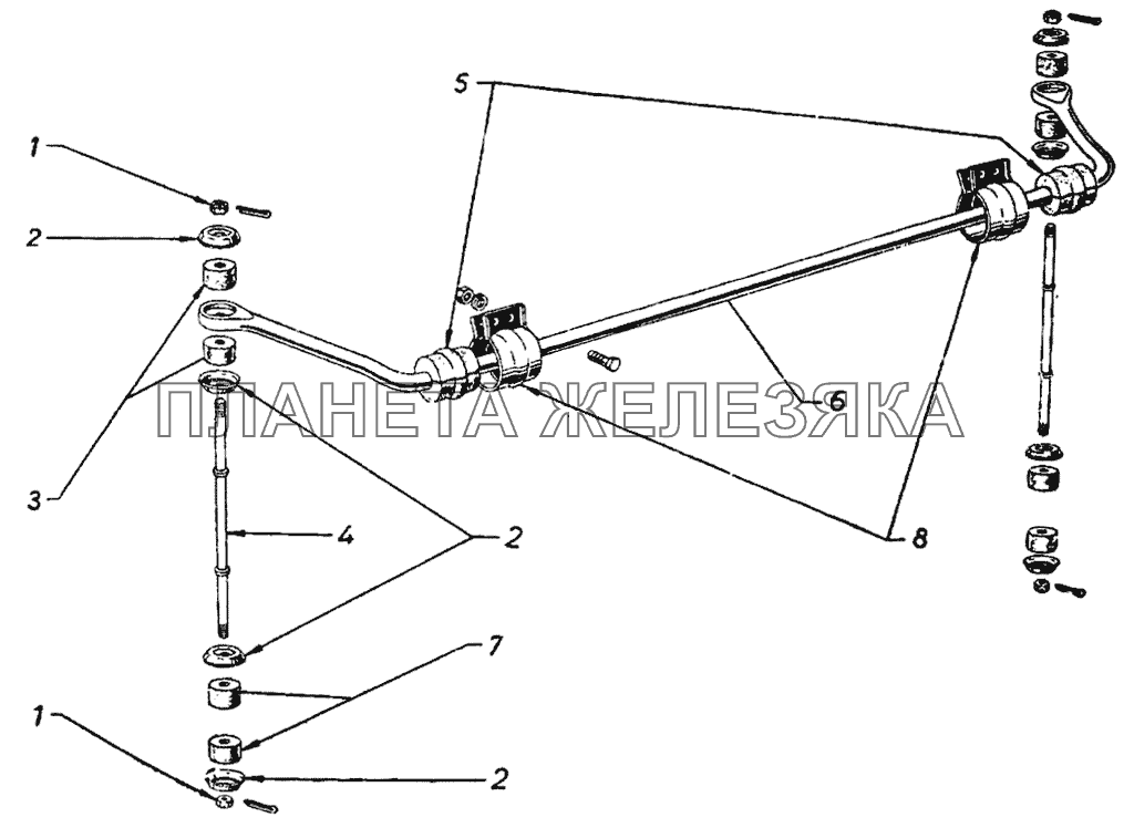 Стабилизатор поперечной устойчивости передней подвески ГАЗ-21