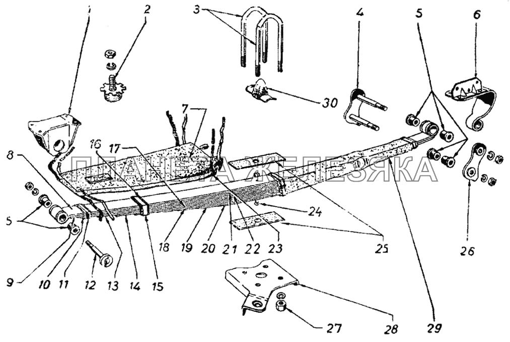 Рессора задняя ГАЗ-21