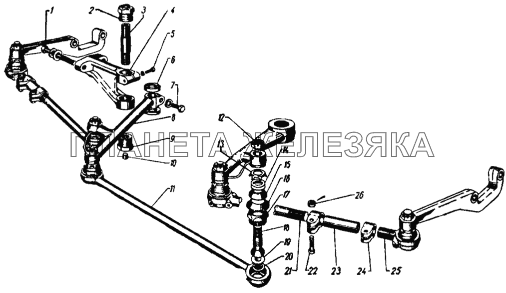 Рулевые тяги ГАЗ-21