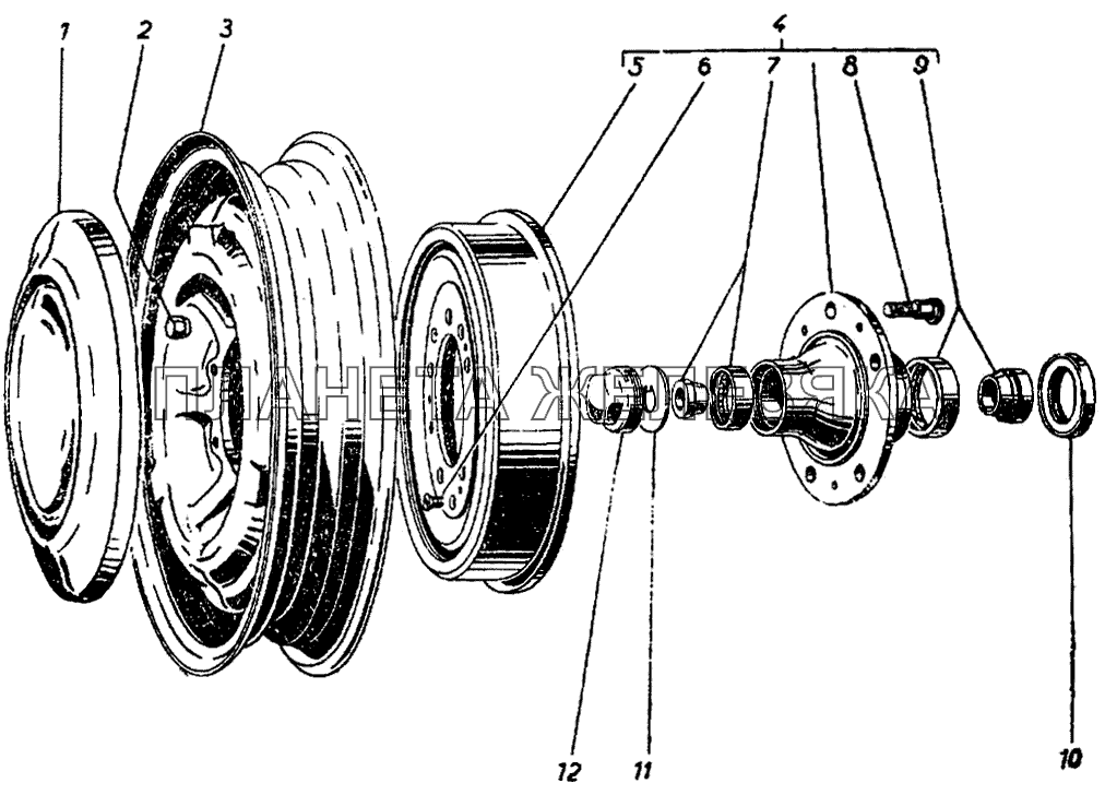 Колеса и ступицы ГАЗ-21