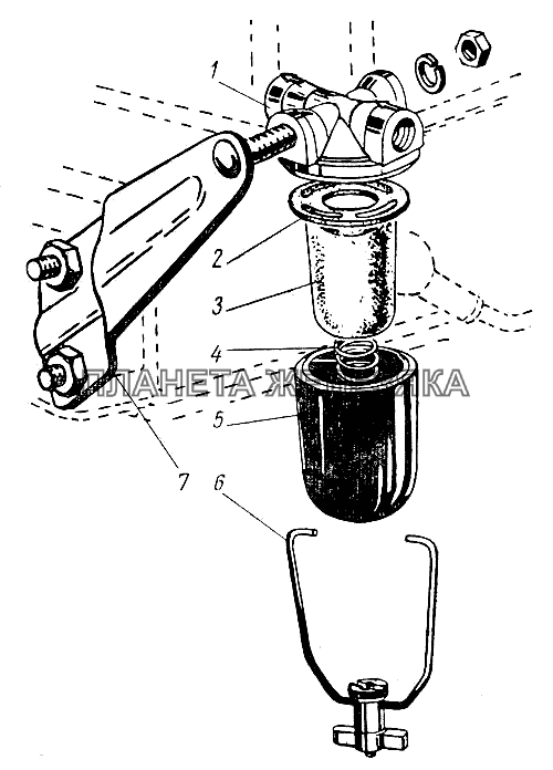 Фильтр тонкой очистки топлива ГАЗ-21 (каталог 69 г.)