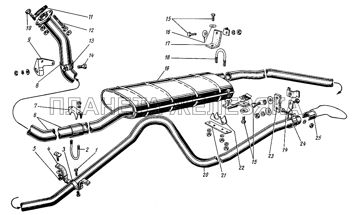 Глушитель ГАЗ-21 (каталог 69 г.)