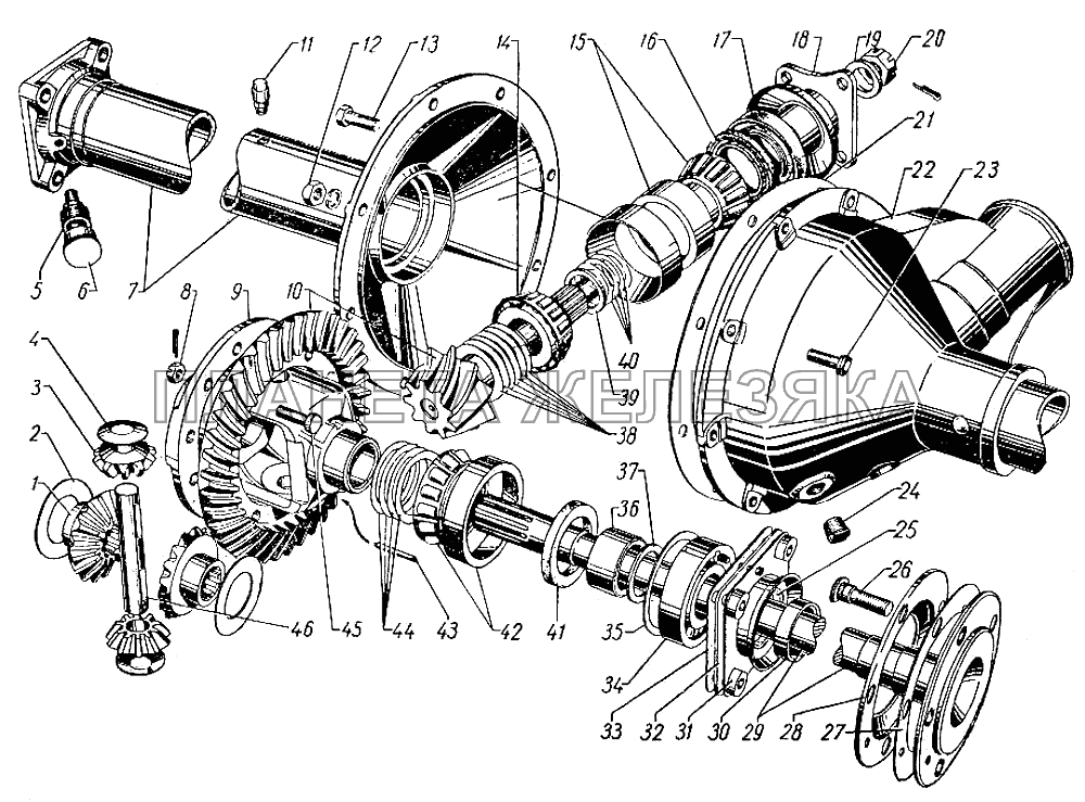 Задний мост ГАЗ-21 (каталог 69 г.)