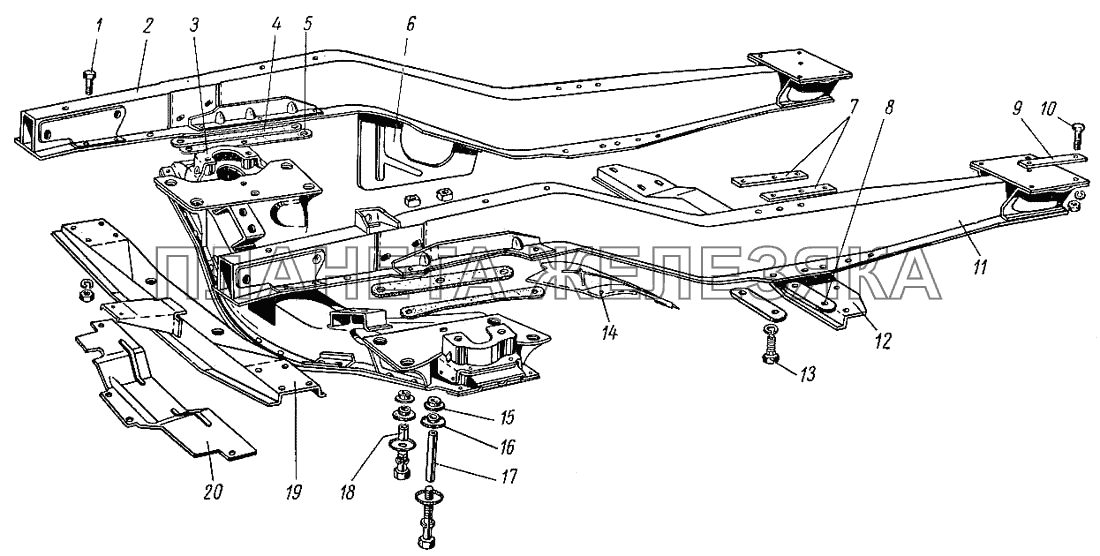 Рама ГАЗ-21 (каталог 69 г.)