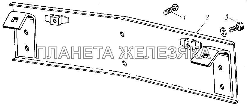 Держатель переднего номерного знака ГАЗ-21 (каталог 69 г.)