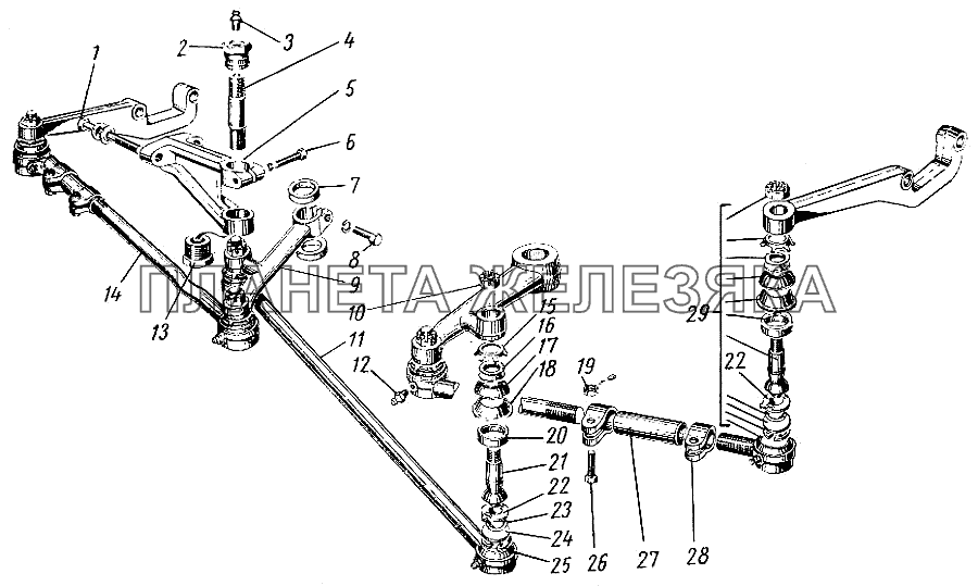 Рулевые тяги ГАЗ-21 (каталог 69 г.)