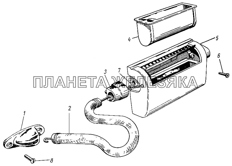 Держатель и пепельница ГАЗ-21 (каталог 69 г.)