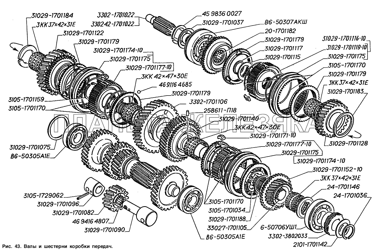 Кпп газ 3110 схема