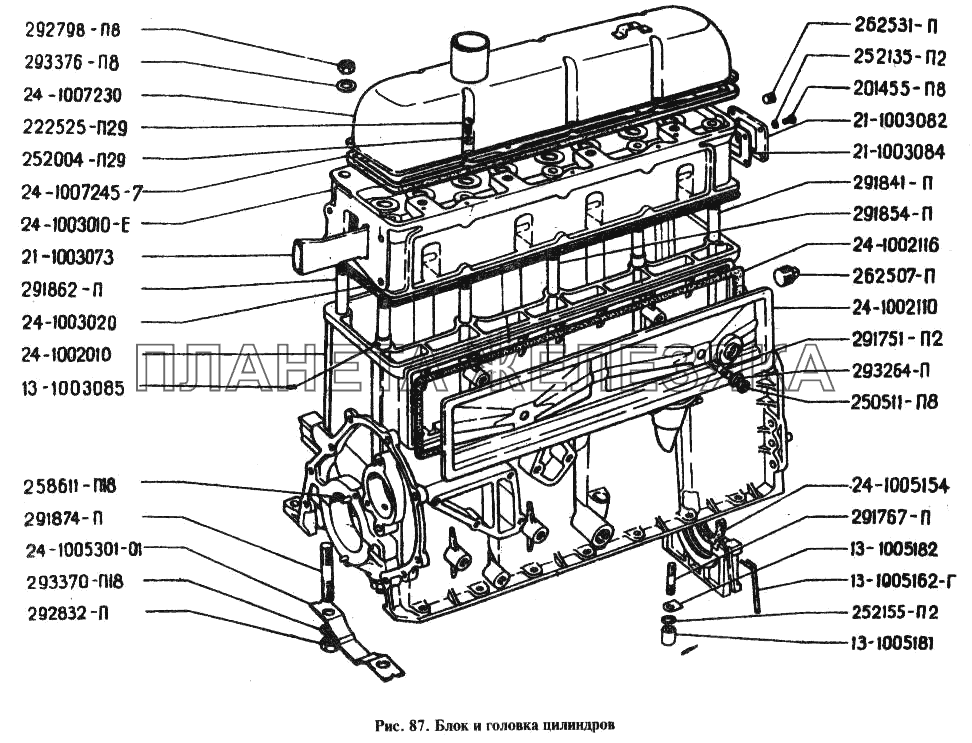 Блок и головка цилиндров ГАЗ-24