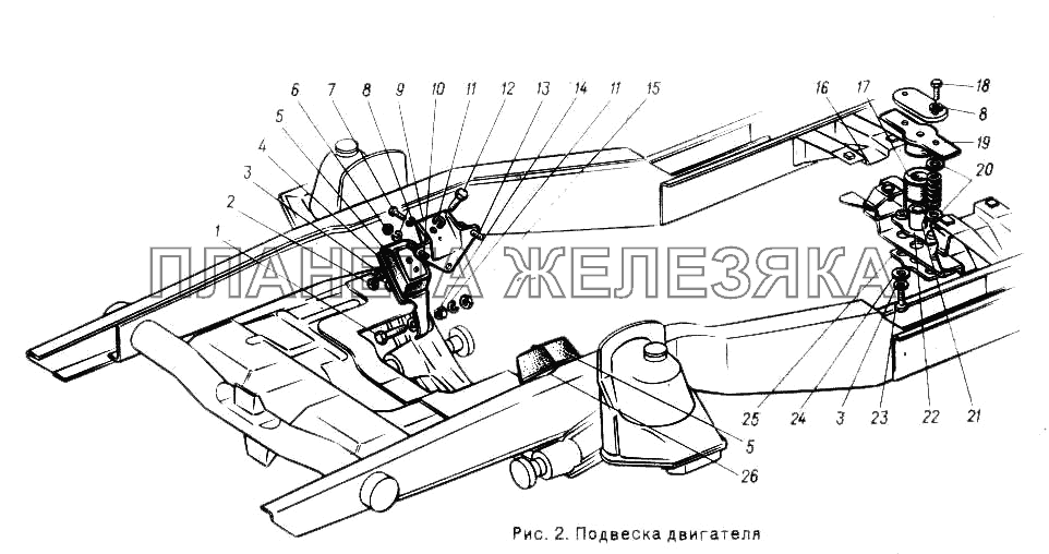 Подвеска двигателя ГАЗ-24-10