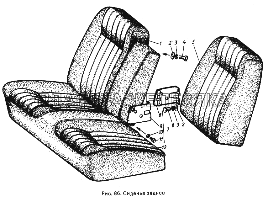 Сиденье заднее ГАЗ-24-10