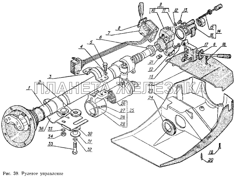 Рулевое управление ГАЗ-3102