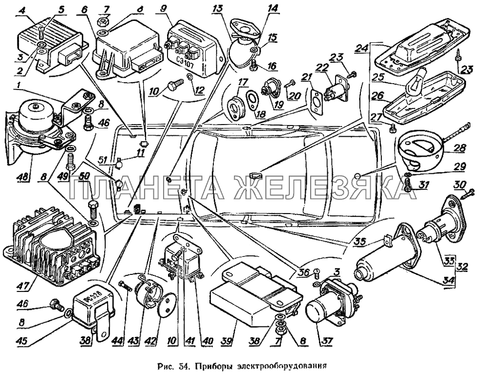 Приборы электрооборудования ГАЗ-3102