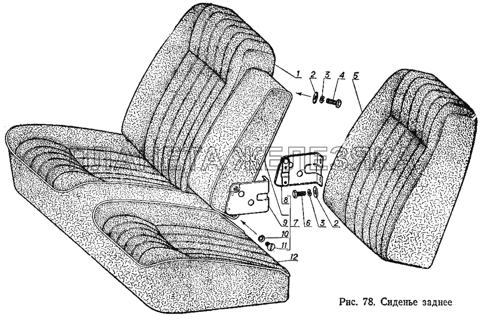 Сиденье заднее ГАЗ-3102