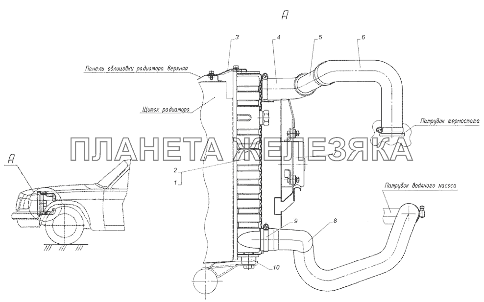 Установка системы охлаждения ГАЗ-31105 (дополнение)