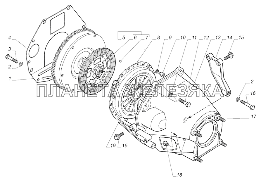 Установка сцепления, диски ведомый и нажимной ГАЗ-31105 (дополнение)