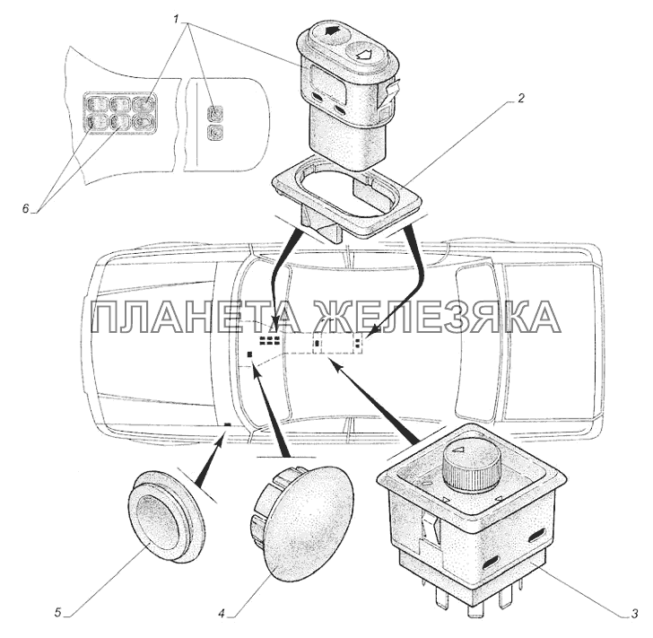 Установка выключателей ГАЗ-31105 (дополнение)