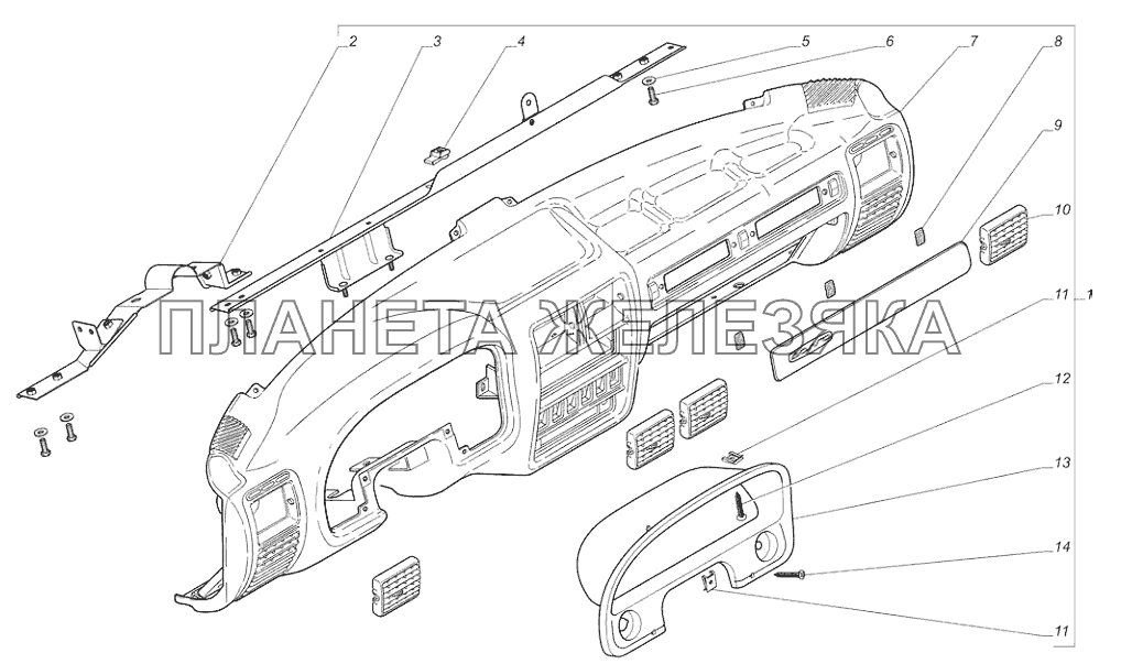 Панель приборов ГАЗ-31105 (дополнение)