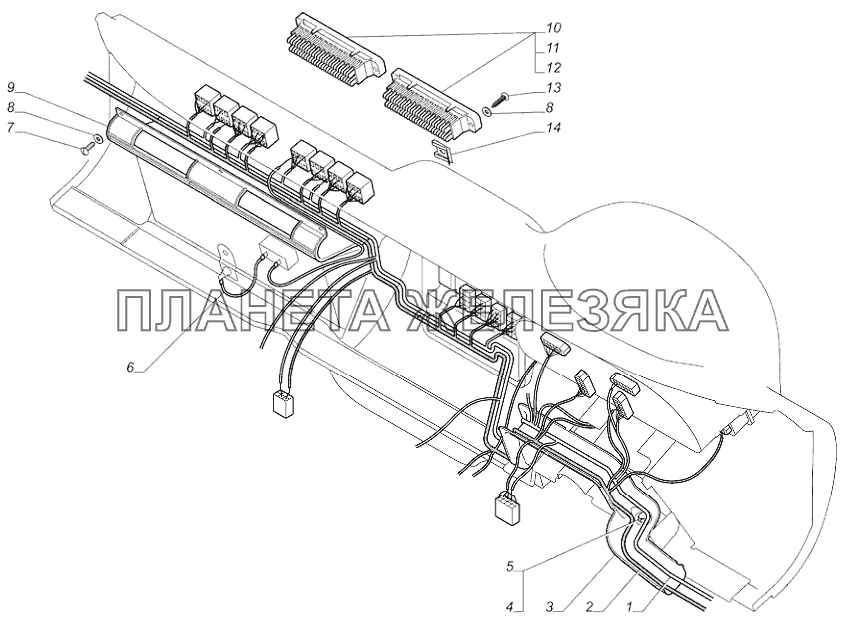 Провода панели приборов ГАЗ-31105 (дополнение)