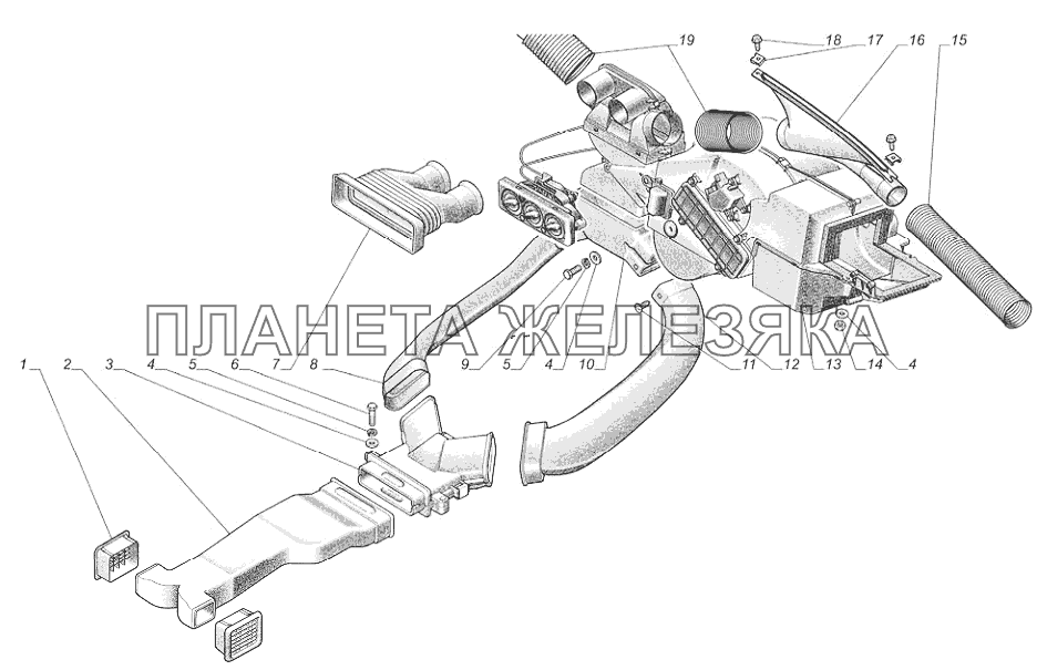Установка отопителя ГАЗ-31105 (дополнение)