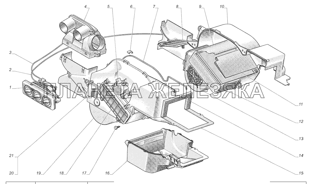 Элементы отопителя ГАЗ-31105 (дополнение)