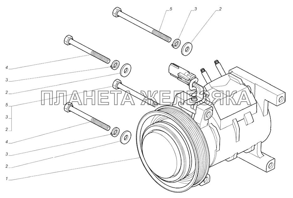 Установка компрессора кондиционера ГАЗ-31105 (дополнение) Установка компрессора кондиционера ГАЗ-31105 (дополнение)