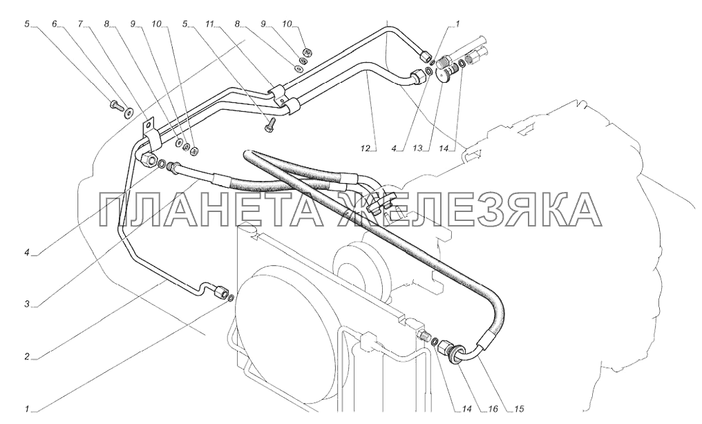 Установка трубопроводов кондиционера ГАЗ-31105 (дополнение)