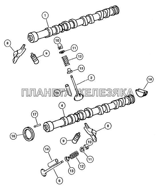Валы распределительные и клапаны ГАЗ-31105 (дополнение)