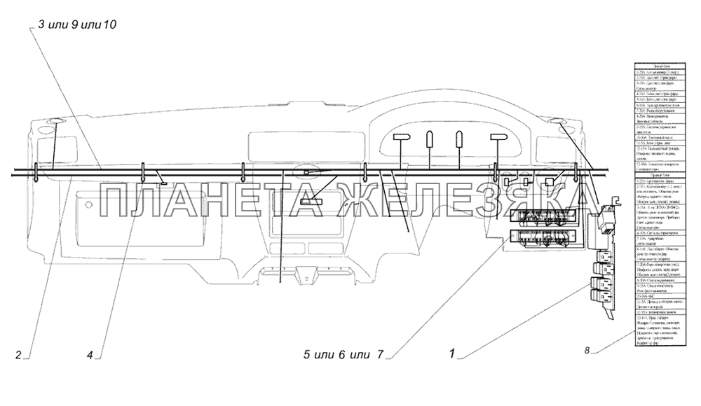 Панель приборов для а/м ГАЗ-31105 Облицовка  ГАЗ-31105, 3102