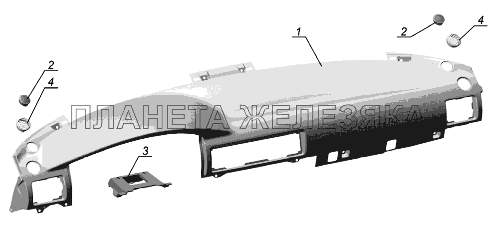 Панель приборов для а/м ГАЗ-31105 Облицовка  ГАЗ-31105, 3102