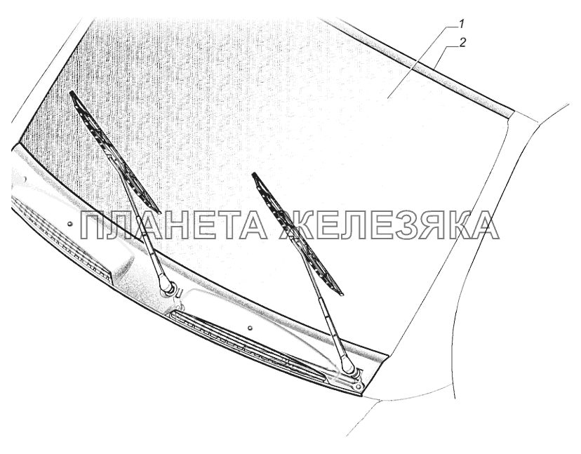 3302-5206008. Стекло ветрового окна ГАЗ-3302 (с двиг. УМЗ)