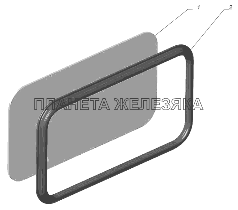 3302-5603014. Стекло окна задка ГАЗ-3302 (с двиг. УМЗ)