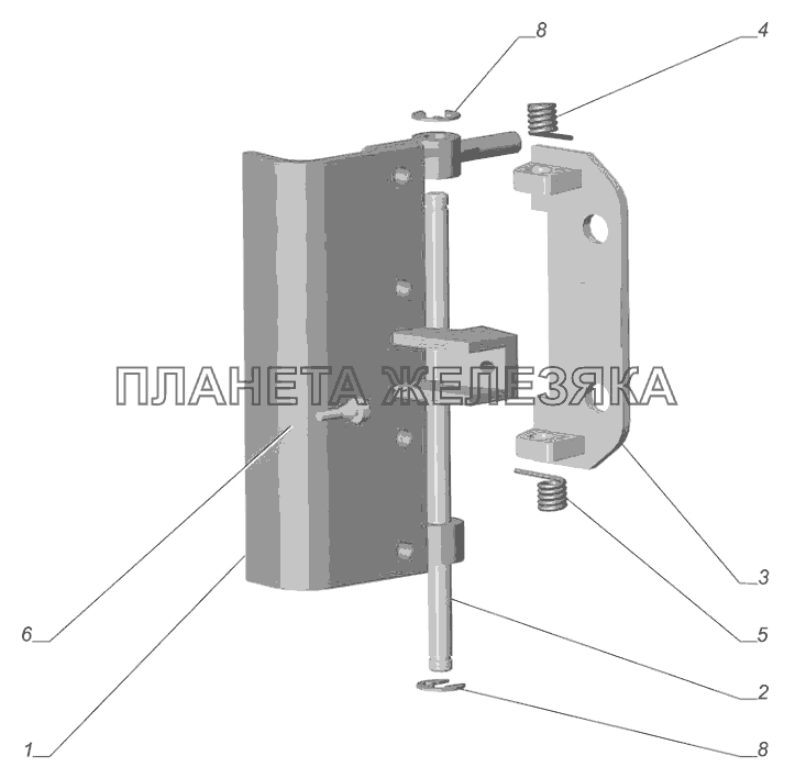 3302-6105151-01. Ручка двери наружная левая ГАЗ-3302 (с двиг. УМЗ)