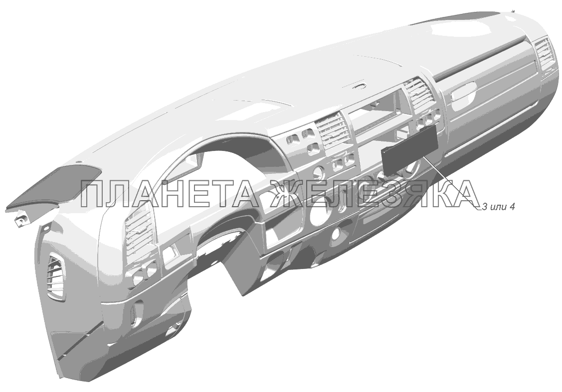 3310-7909005-10. Установка громкоговорителей ГАЗ-3302 (с двиг. УМЗ)