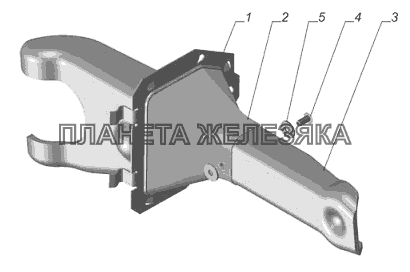 3302-1601200. Вилка сцепления с чехлом ГАЗ-3302 (с двиг. УМЗ)