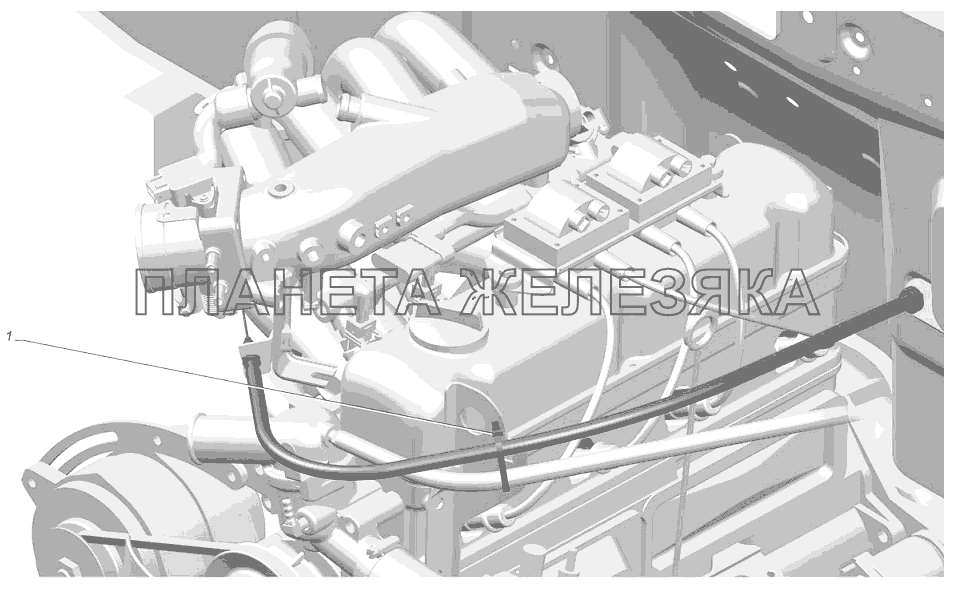 3302-1108001-30. Установка деталей акселератора ГАЗ-3302 (с двиг. УМЗ)