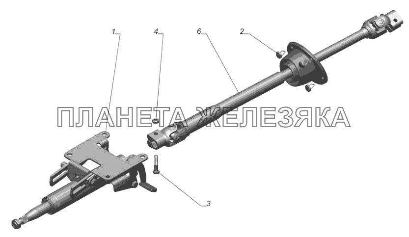 3302-3400016-60. Колонка рулевого управления с карданным валом ГАЗ-3302 (с двиг. УМЗ)